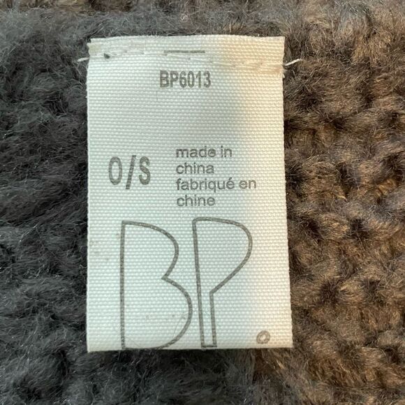 BP Cable Knit Collar Scarf Gray Open Snood Neck Warmer Winter One Size - Picture 3 of 4